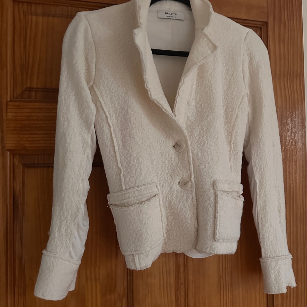 Bailey 44 Ivory Textured Blazer Jacket size M